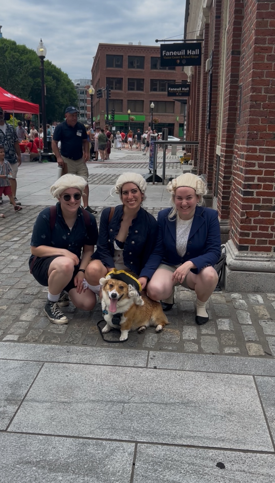 Rocko dressed as George Washington in Boston